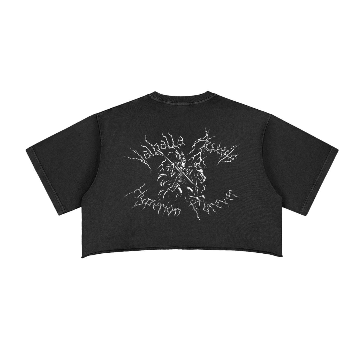 Women's "Ride to Valhalla" Oversized Crop Top