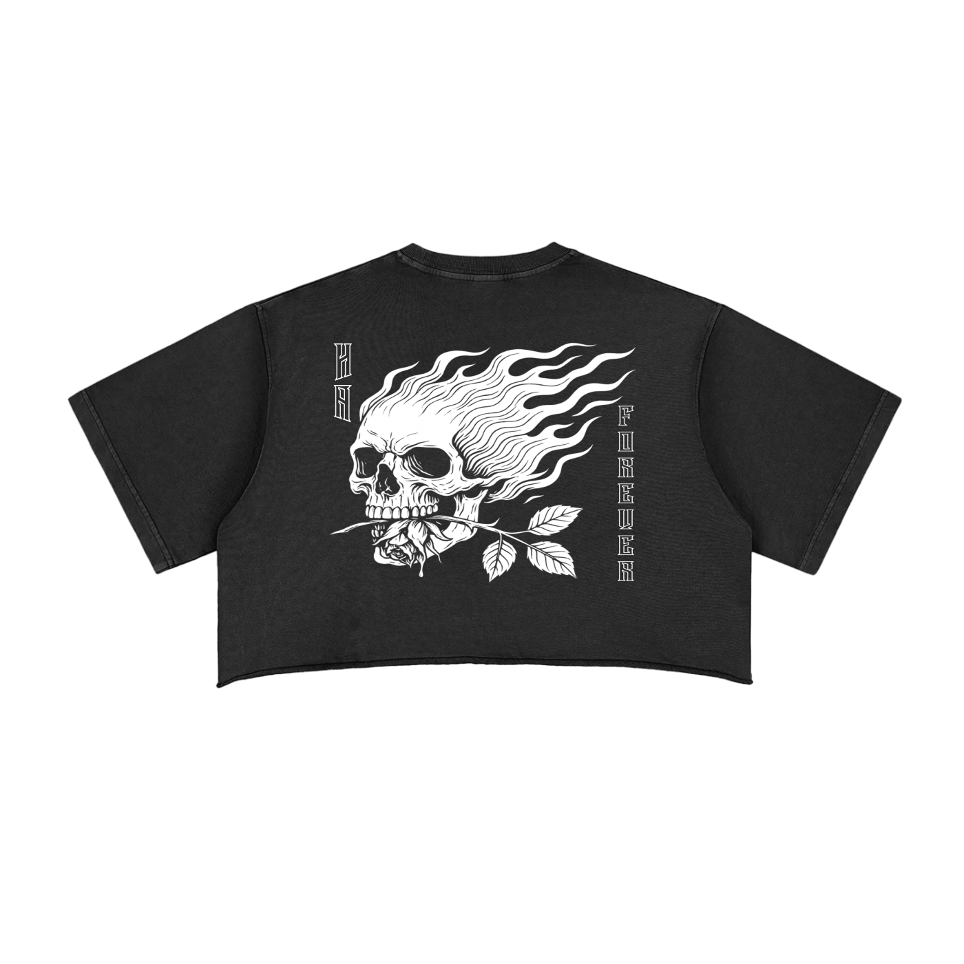 Women's "Burning Love" Oversized Crop Top